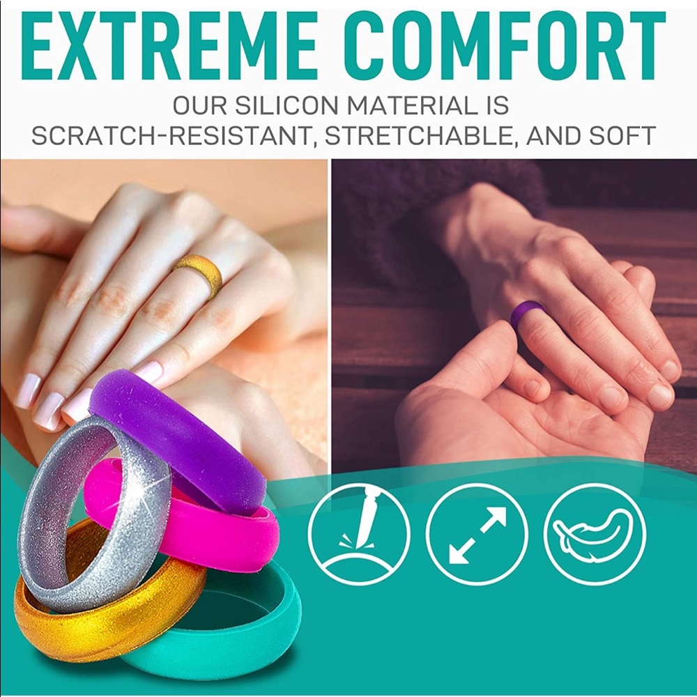 Silicone Rings (5 pcs) - Picture 6 of 15